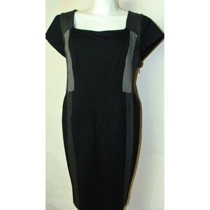 NWOT! LANE BRYANT 6TH & LANE PLUS BLACK GRAY CAREER DRESS SIZE 26 / 4X   D143